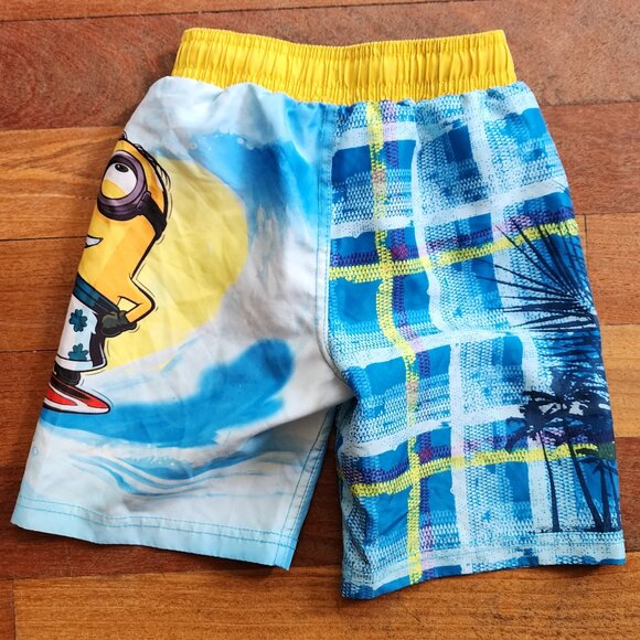 Universal Despicable Me Minions Kids Bathing Suit Trunks Size 4 - Picture 9 of 11